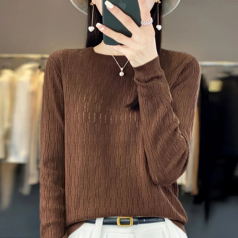 2023 Autumn and Winter Women's Cashmere Sweater Women's Pullover Knitted Cashmere Sweater Fashion Sweater Women  Amaijoin