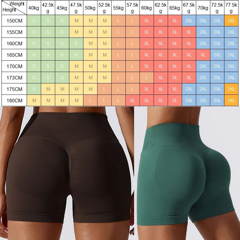 Cloud Hide Women Workout Yoga Shorts Fitness High Waist S-XXL Gym Tights Sports Seamless Trousers Quick Dry SEXY Butt Leggings  Amaijoin