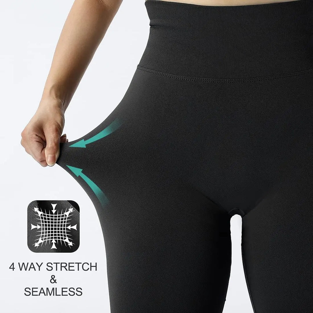 2023 Seamless Knitted Fitness GYM Pants Women's High Waist and Hips Tight Peach Buttocks High Waist Nude Yoga Pants  Amaijoin