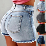 Carregue a imagem no visualizador da Galeria, Solid Cotton Denim Shorts for Women Clothing 2024 Summer Street Style High Waist Sexy Jeans Female Casual Korean Y2K Crop Pants  Amaijoin
