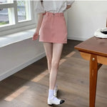 Carregue a imagem no visualizador da Galeria, Pink Denim Skirt Women&#39;s Loose-fit Korean Style High-waisted Slimming A- line Bodycon Mini Dress A- skirt  Amaijoin
