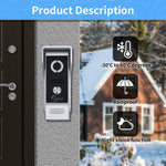 Carregue a imagem no visualizador da Galeria, AnjieloSmart 7 Inch Wired Video Door Phone Home Intercom for Apartment Street Doorbell Camera Call Panel Unlock Talk Waterproof  Amaijoin
