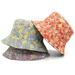 Carregue a imagem no visualizador da Galeria, Spring and Summer Small Floral Print Bucket Hat Trend Flower Double-Sided Male Wild Basin  Sun  Woman Cap  Amaijoin
