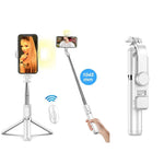 Carregue a imagem no visualizador da Galeria, Wireless Bluetooth Selfie Stick Foldable Portable Tripod with Fill Light Shutter Remote Control for Android iPhone Smartphone  Amaijoin
