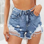 Carregue a imagem no visualizador da Galeria, Slim Denim Shorts For Women&#39;s Summer Outerwear High-waisted Sports And Casual Ripped Trousers For Women&#39;s Loose Beach Pants  Amaijoin
