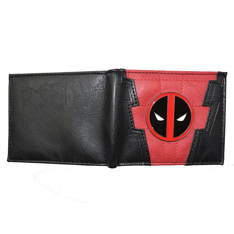 High Quality Metal Design Comics Marvel Wallet Marvel Hero Deadpool Punisher Thor Purse PU Leather with Zipper Coin Pocket  Amaijoin