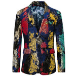 Carregue a imagem no visualizador da Galeria, 2023 Fashion New Men&#39;s Casual Boutique Business Holiday Flower Suit / Male Slim Floral Blazer Jacket Coat  Amaijoin
