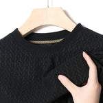 Carregue a imagem no visualizador da Galeria, New Men&#39;s Casual Jacquard Long Sleeved Round Neck T-shirt Fashion Top  Amaijoin
