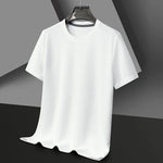 Carregue a imagem no visualizador da Galeria, Short sleeved Polo shirShort sleeved Waffle Solid Polot fashion splicing men&#39;s round neck top cotton daily short sleeved T-shirt  Amaijoin
