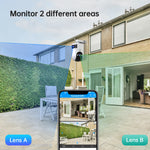 Carregue a imagem no visualizador da Galeria, JOOAN 6MP 4K PTZ WiFi IP Camera 5G WIFI Dual Lens Outdoor Waterproof Security Camera Color Night AI Tracking CCTV Surveillance  Amaijoin
