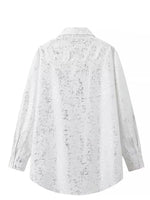 Carregue a imagem no visualizador da Galeria, TRAFZA Women Fashion Spring Print Blouses Elegant Button-Up Casual Female Chic Long Sleeves Lapel Long Shirts Tops Streetwear  Amaijoin
