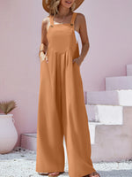 Load image into Gallery viewer, 2023 Spring/Summer New Ethnic Style Fashion Solid Color Wide Leg Jumpsuit Quick Sale Tongfa European and American Women&#39;s Cross  Amaijoin
