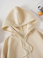 Carregue a imagem no visualizador da Galeria, Commodity leisure women&#39;s zipper hooded fir &amp; butterfly printing  Amaijoin
