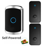 Carregue a imagem no visualizador da Galeria, Self Powered Waterproof Wireless Doorbell Smart Home Without Battery Doorbell With Ringtone 150M Remote Receiver Bell  Amaijoin
