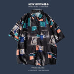 Load image into Gallery viewer, Women&#39;s Fashion Casual Loose Short Sleeve Shirt New Summer Retro Hong Kong Style T-shirt Hip Hop Alphabet Print Shirt Half Sleev  Amaijoin
