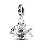 Load image into Gallery viewer, Charms Plata De Ley 925 Evil Blue Eyes Silver Sun Star Elk Dinosaur Flower Charm of Original Fits Women Anniversary DIY Jewelry  Amaijoin
