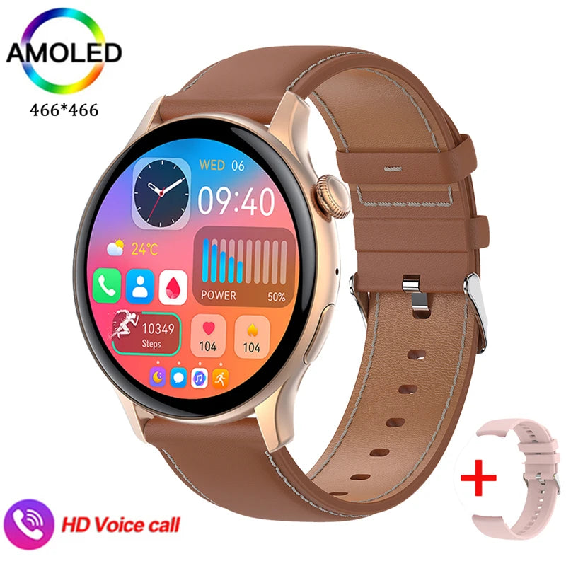 2024 Smartwatch Women 466*466 AMOLED 1.43" HD Screen Always Display Time Bluetooth Call IP67 Waterproof Sports Smart Watch Men  Amaijoin