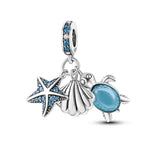 Load image into Gallery viewer, Charms Plata De Ley 925 Evil Blue Eyes Silver Sun Star Elk Dinosaur Flower Charm of Original Fits Women Anniversary DIY Jewelry  Amaijoin
