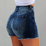 Carregue a imagem no visualizador da Galeria, Solid Cotton Denim Shorts for Women Clothing 2024 Summer Street Style High Waist Sexy Jeans Female Casual Korean Y2K Crop Pants  Amaijoin
