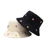 Carregue a imagem no visualizador da Galeria, LDSLYJR Cotton Flower Embroidery Bucket Hat Fisherman Hat Outdoor Travel Hat Sun Cap Hats for Men and Women 250  Amaijoin
