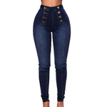 Carregue a imagem no visualizador da Galeria, 2022 Fashion High Waist Women Pencil Jeans Skinny Hip Lifting Double-breasted Slim Fit Stretchy Denim Pants Sexy Bodycon Jeans  Amaijoin
