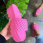 Carregue a imagem no visualizador da Galeria, Spring/Summer 2024 Women Luxury Shoes Slipper Summer PU Leather Women&#39;s Sandal Casual Slides Outdoor Female Ms Flip Flops  Amaijoin
