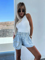 Carregue a imagem no visualizador da Galeria, Fashionable Casual Women&#39;s Denim Shorts Reversible Stitching Versatile Summer New Arrival European American Style  Amaijoin
