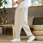 Load image into Gallery viewer, 2023 Summer Men&#39;s Trousers Cotton Linen Fashion Casual Pants Solid Color Breathable Loose Shorts Straight Pants Streetwear M-5XL  Amaijoin
