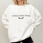 Carregue a imagem no visualizador da Galeria, Violent Little Thing Sweatshirt Women Fourth Thing Book Quote Graphic Sweatshirts Basgiath War Collage Dark Academia Hoodie  Amaijoin
