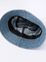 Carregue a imagem no visualizador da Galeria, Little Daisy Embroidered Fisherman Hat for Women in Spring and Summer Fashion Versatile Sunshade and Sunscreen Show Small Face  Amaijoin
