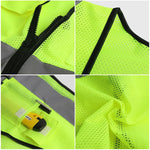 Carregue a imagem no visualizador da Galeria, Adjustable Reflective Security Vests High Visibility Reflective Safety Vest Traffic Night Outdoor For Running Cycling Sports  Amaijoin
