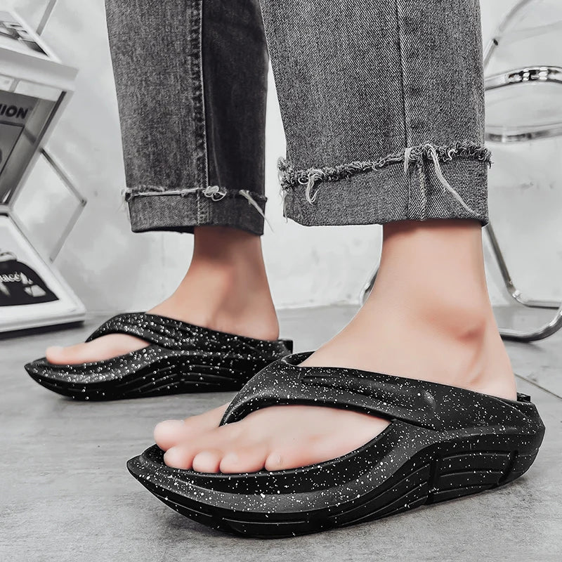 2023 New Summer Platform Flip Flops Men Outdoor Beach Designer Thick Bottom Slippers Men Cushion Claquette Homme Chanclas Hombre  Amaijoin