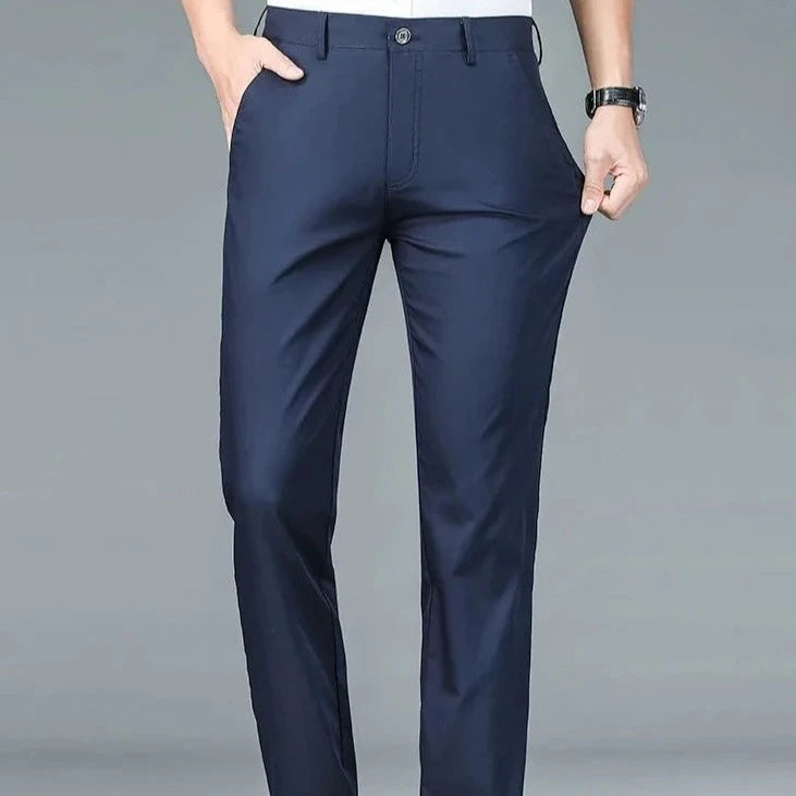 High Quality Luxury Straight Business Suit Pants Men Bamboo Fiber Designer Spring Summer Elegant Casual Long Formal Trouser Male  Amaijoin