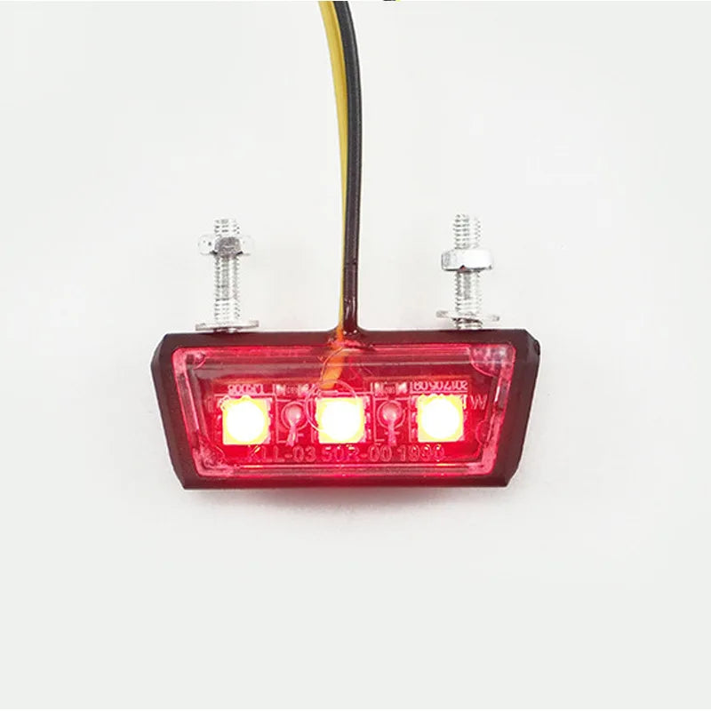 1Pcs 12V Motorcycle License Plate LED light Waterproof Motorcycle License Light  Amaijoin