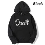 Load image into Gallery viewer, Fashion Men Women Long Sleeve Pullover Hooded Sweatshirts Unisex King and Queen Print Hoodie Casual Streetwear Couple Sweatshirt  Amaijoin
