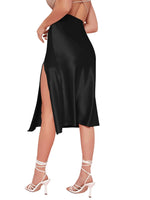 Carregue a imagem no visualizador da Galeria, Women&#39;s Sexy Solid Thigh High Waist Swing Midi Skirt  Amaijoin
