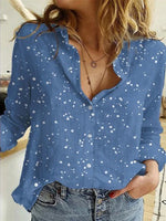 Carregue a imagem no visualizador da Galeria, Elegant Cotton Linen Shirts Women Casual Solid Button Lapel Blouses Shirts Spring Summer Long Sleeve Loose Tops Tunic Blusas  Amaijoin
