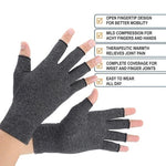 Carregue a imagem no visualizador da Galeria, Relieve Hand Discomfort with 1pair Fingerless Compression Gloves  Amaijoin
