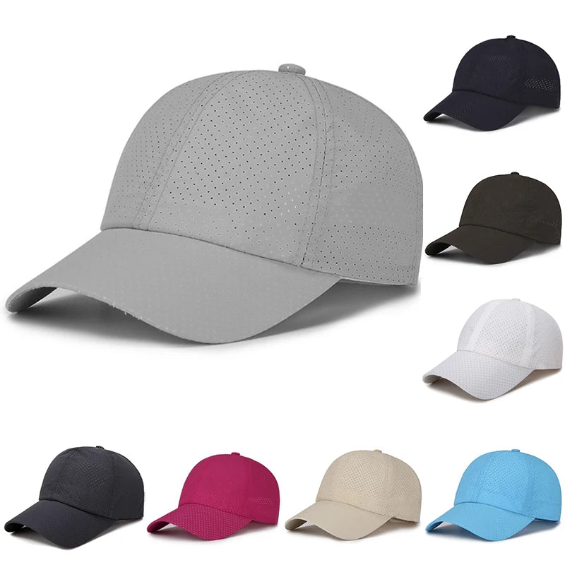 2023 New Summer Men Women Snapback Quick Dry Mesh Baseball Cap Sun Hat Bone Breathable Hats Adjustable outdoor hat  Amaijoin