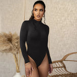 Carregue a imagem no visualizador da Galeria, Summer Solid Sexy Bodycon Women Bodysuits Female Slim Casual Jumpsuits Chic Lady Club Long Sleeve Playsuits Y2K Zip Up Clothes  Amaijoin
