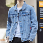 Carregue a imagem no visualizador da Galeria, 2024 Jacket Men&#39;s Casual Cotton Black Denim Jaqueta Jeans Masculina Slim Washed Retro Classic Blue Jeans Coat Male Men Clothing  Amaijoin
