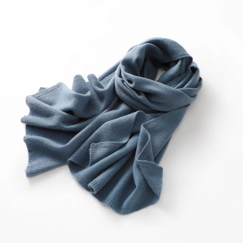 KOIJINSKY New 100% Cashmere180*45 180*40 Women's Knitted Scarf Autumn Soft Solid Scarf Winter Warm Solid Men's Scarf  Amaijoin