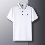 Carregue a imagem no visualizador da Galeria, High end brand letter embroidery comfortable cotton men&#39;s short sleeve POLO shirt 2024 summer ice feeling casual businessT-shirt  Amaijoin
