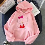 Carregue a imagem no visualizador da Galeria, Women 90s Y2k 2000s Hoodies Hello Kitty Hip Hop Hoodie Sanrio Sweatshirt Clothes Tops Sweatshirt Clothing Streetwear  Amaijoin
