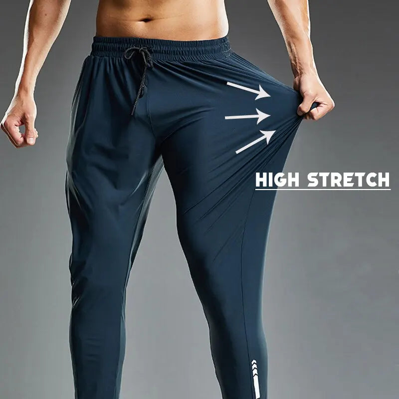 Summer Elastic Men Running Sport Pants Jogging Sweatpants Casual Outdoor Training Gym Fitness Trousers  Amaijoin