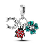 Load image into Gallery viewer, Charms Plata De Ley 925 Evil Blue Eyes Silver Sun Star Elk Dinosaur Flower Charm of Original Fits Women Anniversary DIY Jewelry  Amaijoin
