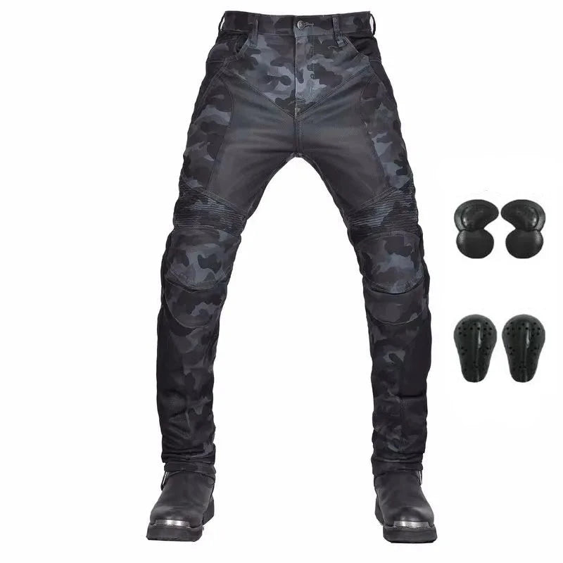 Camo Dual Spring Summer Riding Collection Classic Denim PK720 Motorcycle Pants Motocicleta Elastic Fit Jeans 4 Gears Choice  Amaijoin