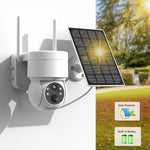 Carregue a imagem no visualizador da Galeria, WiFi PTZ Camera Outdoor Wireless Solar IP Camera 4MP HD Built-in Battery Video Surveillance Camera Long Time Standby iCsee APP  Amaijoin
