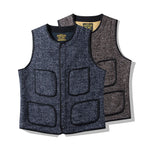 Carregue a imagem no visualizador da Galeria, 3402 Winter Fall Fashion Men&#39;s Cozy Premium Coarse Wool Vest Multi Pockets Simple Basic Waistcoats Comfortable Sleeveless Coats  Amaijoin
