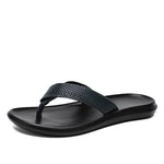 Carregue a imagem no visualizador da Galeria, Summer Outdoor Leather Non-slip Men&#39;s Flip Flops Leisure Sandals Men&#39;s Hollow Out Walking Shoes Lightweight Beach Men Slippers  Amaijoin
